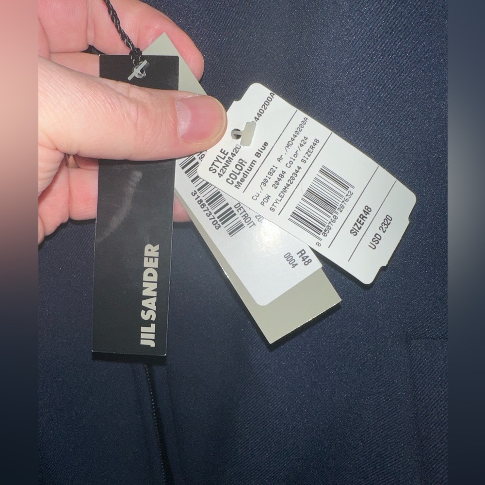 Jil Sander winter coat - size 48, Color: Med Blue - Picture 5 of 16